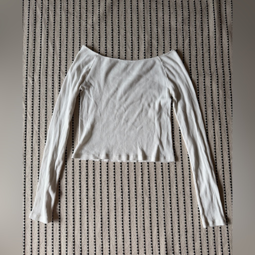 John Galt Brandy Melville Mayson Long Sleeve Top White